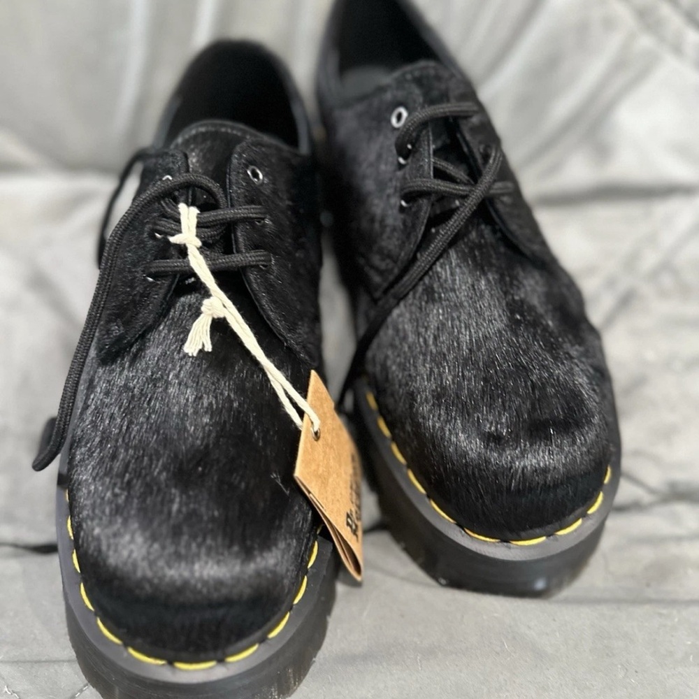 Dr. Martens 1461 Quad SZ Women 10–Men 9 Oxford Platform Shoes Black NEW - Picture 4 of 7